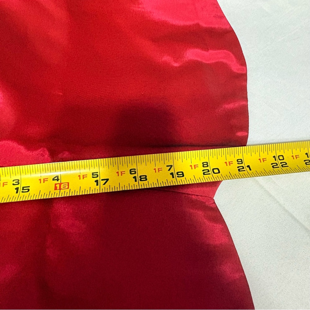 Vintage Rampage red satin peplum top featuring a bold statement style - Picture 8 of 8